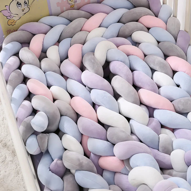 Baby Cot Bumper Baby Cot Braided Bed Bumper for Baby Safety Braid Bed Accessories Bed Circumference for Newborns Braid Rails