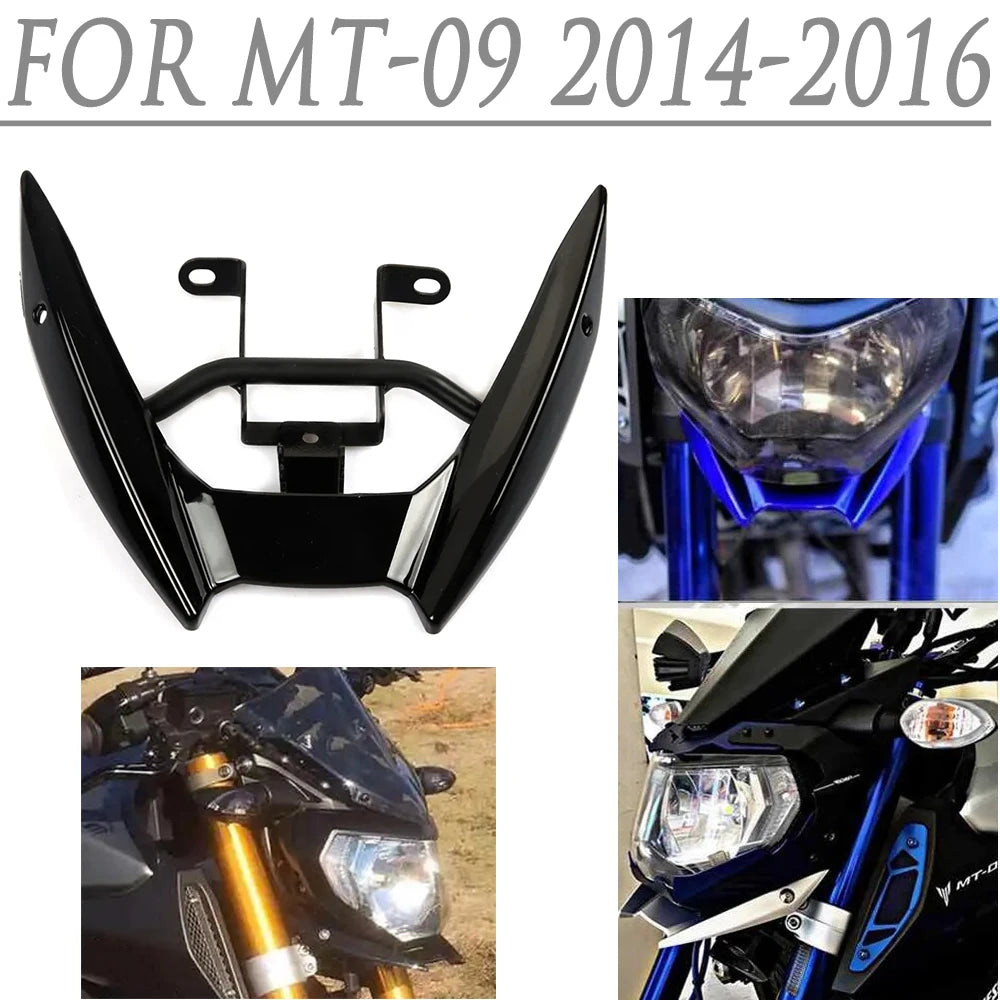For Yamaha MT09 MT 09 Headlight Fairing Cover 2014 2015 2016 FZ09 FZ 09 Headlight Headlamp Fairing Beak Nose Cone Extension Part