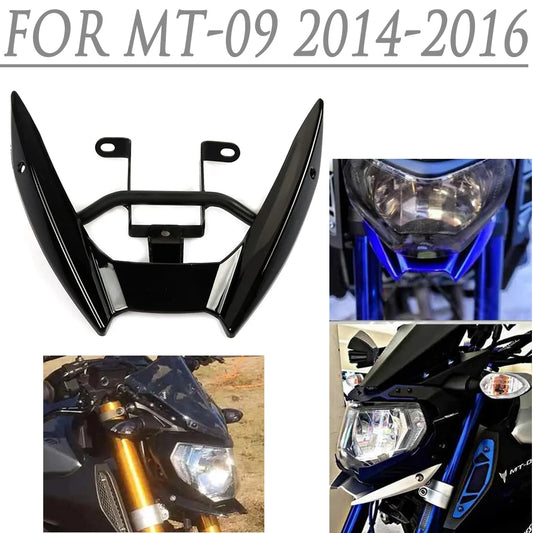 For Yamaha MT09 MT 09 Headlight Fairing Cover 2014 2015 2016 FZ09 FZ 09 Headlight Headlamp Fairing Beak Nose Cone Extension Part