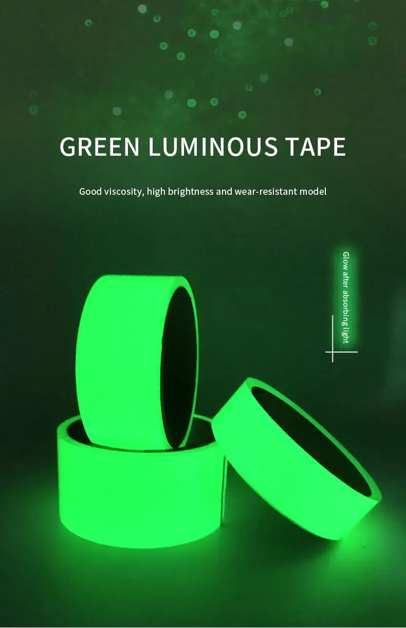 Luminous Tape Luminous Tape Green Warning Ground Light Storage Stair Anti Slip Sticker Reflective Fluorescent Tape
