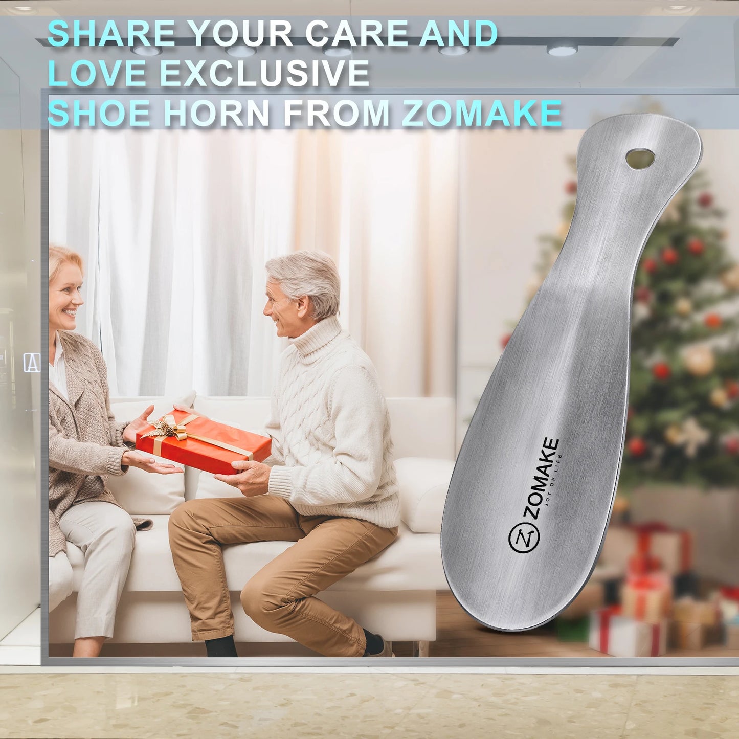 Metal Shoe Horn Stainless Steel 7.5Inch Small Shoe Horn Lifter Easy Carry Shoe Accessories travel shoe spoon for seniors kids