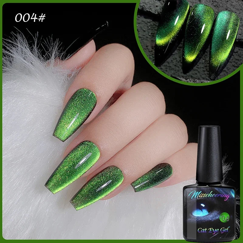 8ml 9D Rainbow Cat Eye Magnetic Nail Gel Phototherapy Adhesive Semi Permanent Nail Art Manicure Soak Off LED UV Gel