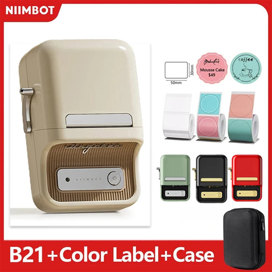 Niimbot B21 B1 Mini Portable Thermal Printer Self-adhesive Label Printer Portable Inkless Label Makers for Home/Office/Business