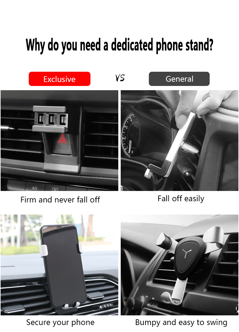 For Car Cell Phone Holder Air Vent Mount GPS Gravity Navigation Accessories for Mercedes-Benz GLA 2015 to 2022 YEAR