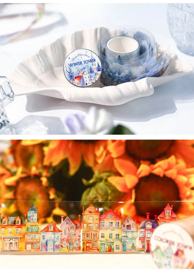 Journamm 45mm*2m PET Tapes European Castle Theme Decor Junk Journal DIY Scrapbooking School Supplies Collage Tapes