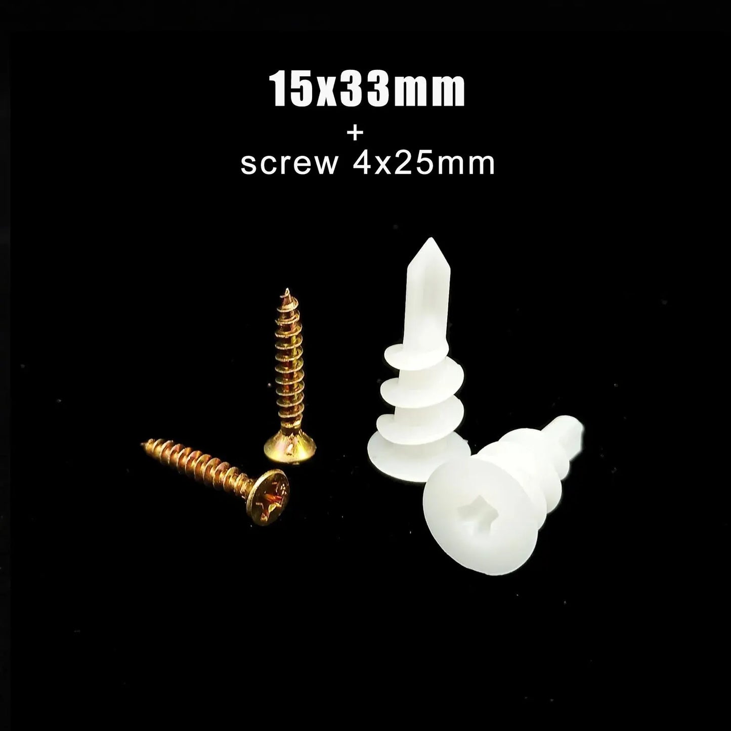 10sets Self Drilling Drywall Anchor with Tapping Screw for Plasterboard Gypsum Hollow Cavity Wall Expansion Plug Plastic Nylon