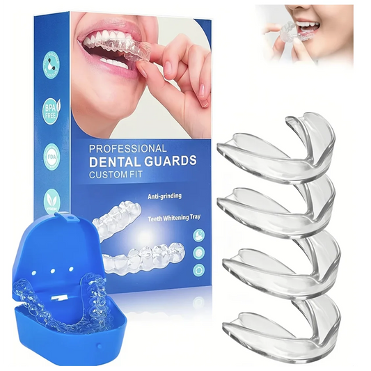 Hot Sale 4pcs/Box Mouth Guards for Clenching Teeth Moldable Dental Teeth Night Guard for Adult Stop Teeth Grinding Bruxism Tray
