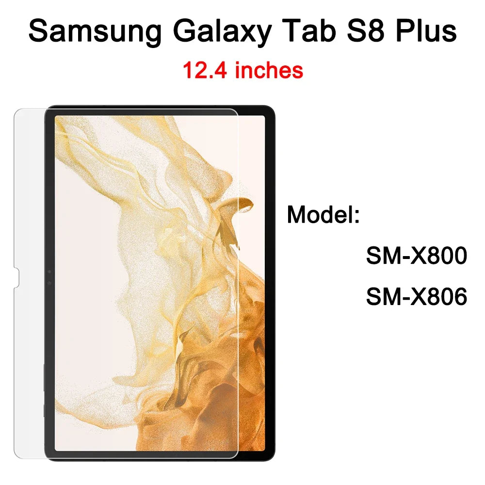 2PCS HD Scratch Proof Tempered Glass Screen Protector For Samsung Galaxy Tab S8 S8 Plus S8 Ultra S9 Ultra 11 12.4 14.6 Inches