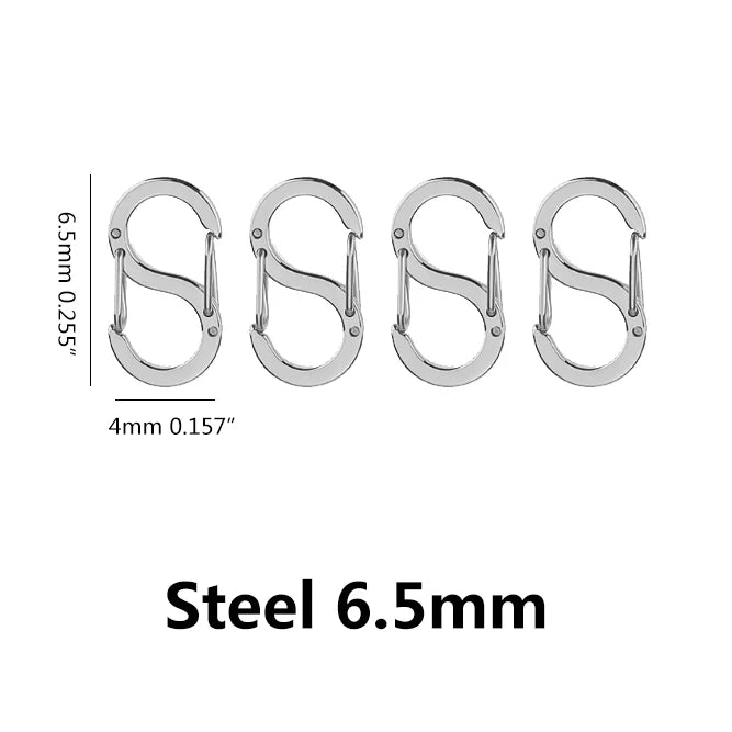 4pcs Letter S Lobster Clasps Stainless Steel Buckle Spring Snap Hook Carabiner Necklaces Connectors for DIY Jewelry Making