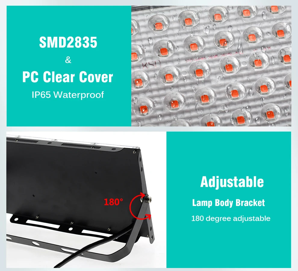 Full Spectrum LED Grow Light 50W 100W Imitated Sunlight Phyto Lamp For Greenhouse Hydroponic Plant Growth Lighting