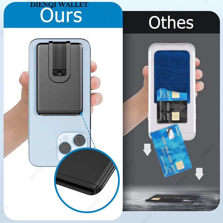 DIENQI Silicone Phone Card Holder Mobile Cell Phone Stand Credit Cardholder Fashion Adhesive Sticker Pocket for Iphone Samsung