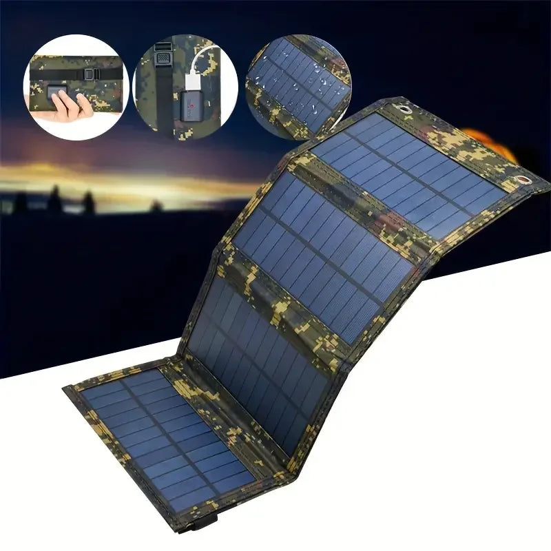 Portable USB Foldable Solar Panel, Folding Solar Panels For Travel, Mobile Phone Charging Bank, Flashlight, Fan, Mobile Phone Ba