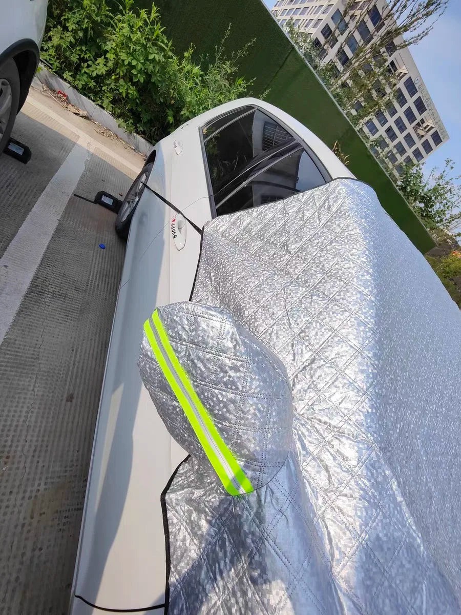 Car Covers Hail Protector Half Cover Protective Exterior Awning Sunshield Anti-hail Outdoor Waterproof Universal Windshield Dust