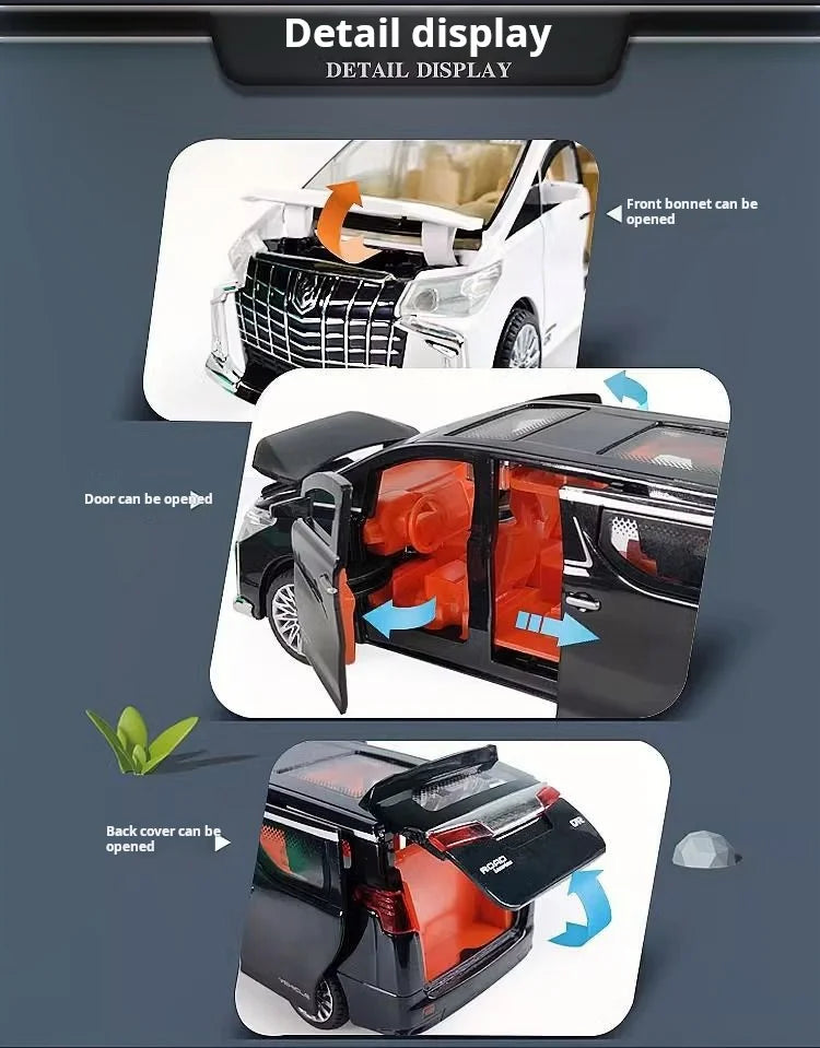 1:32 Children's Inertia Pull-back Car Toy with Lighting Sound Simulation Commercial Car Model Boy Gift Toy Car Kids Holiday Gift