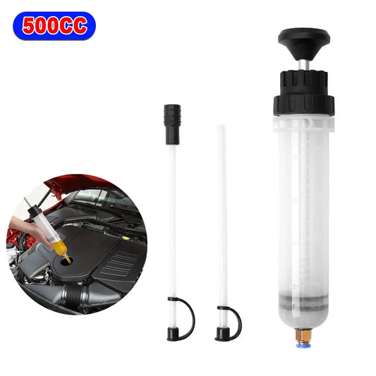 500CC Car Oil Fluid Extractor Portable Needle Tube Automotive Fuel Brake Liquid Extraction Transfer Filling Syringe Car Oil Pump