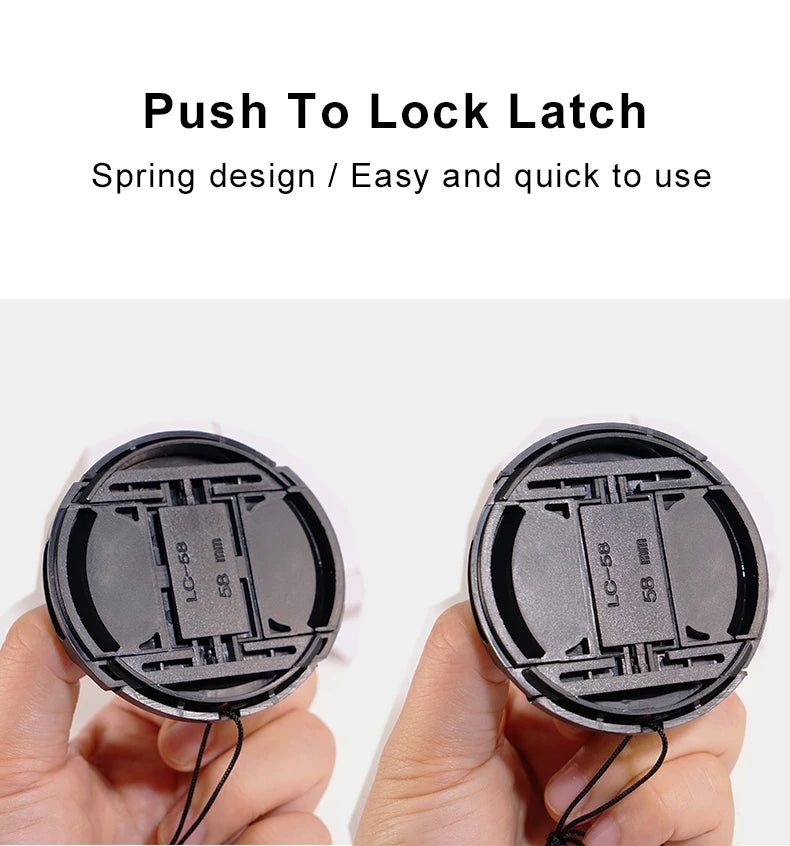 Camera Lens Cap 39mm 40.5mm 43mm 46mm 49mm 52mm 55mm 58mm 62mm 67mm 72mm 77mm 82mm Lens Protector fuji sony Front Lens Cap 1pcs