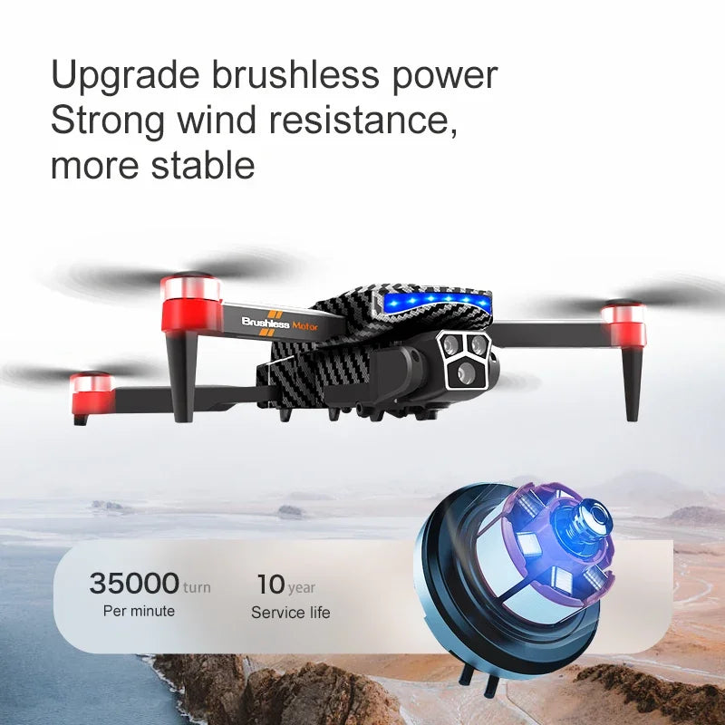 D9 DRONE 8K Professional 4K Three Cameras Brushless No GPS Obstacle Avoidance Optical Flow Position RC Quadcopter Gifts Toys