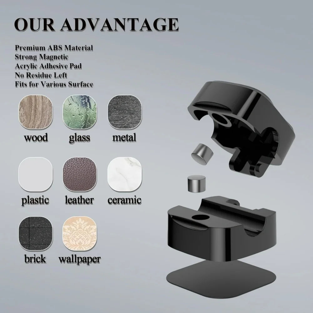 Magnetic Cable Organizer Cable Clips 1/3/6 PCS Management Wire Keeper Wall Data Cable Winder Adjustable Cord Holder Under Desk