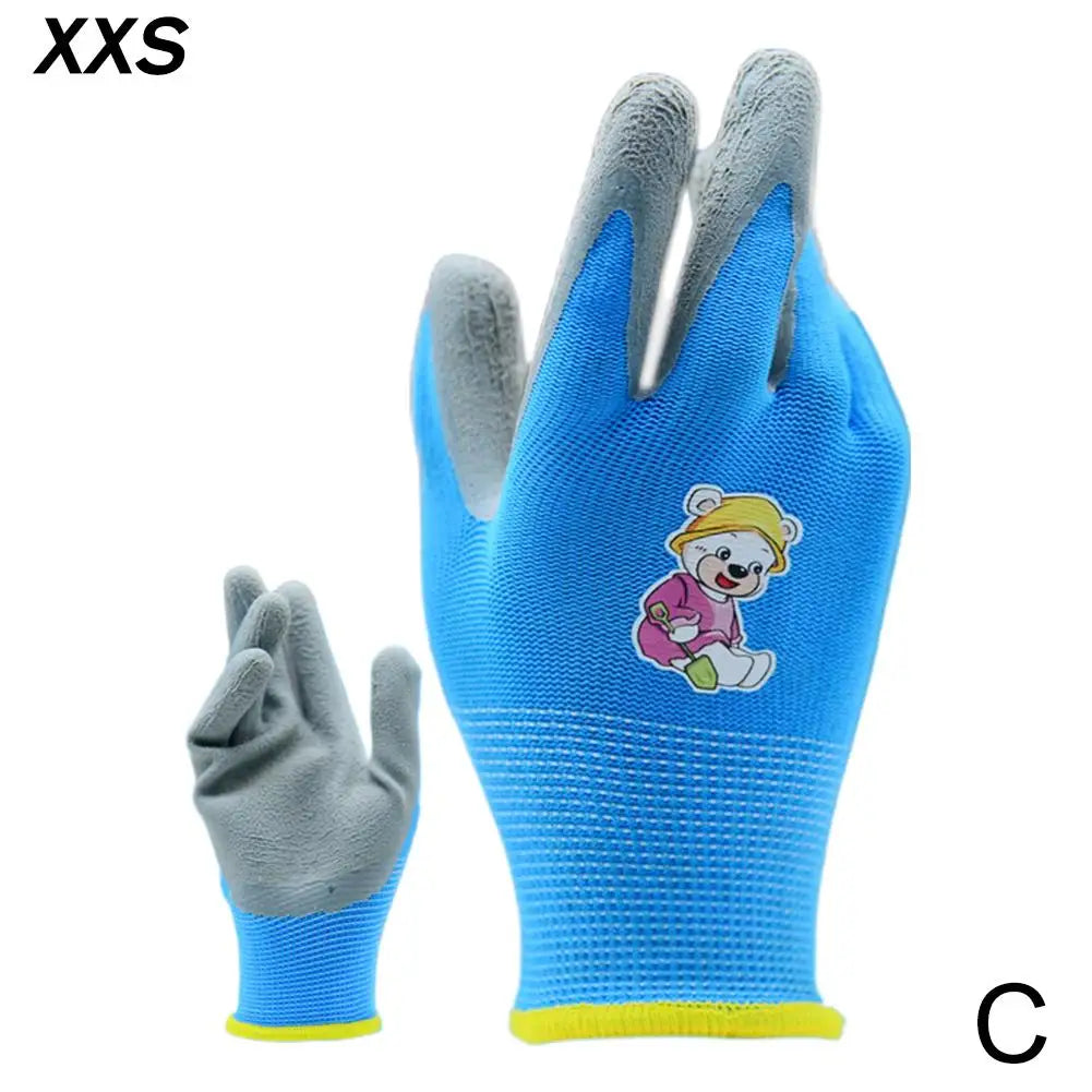 Gardening Gloves Kids Durable Waterproof Garden Work Gloves Non-Slip Children Safety Yard Work Gloves Portable Garden Supplies