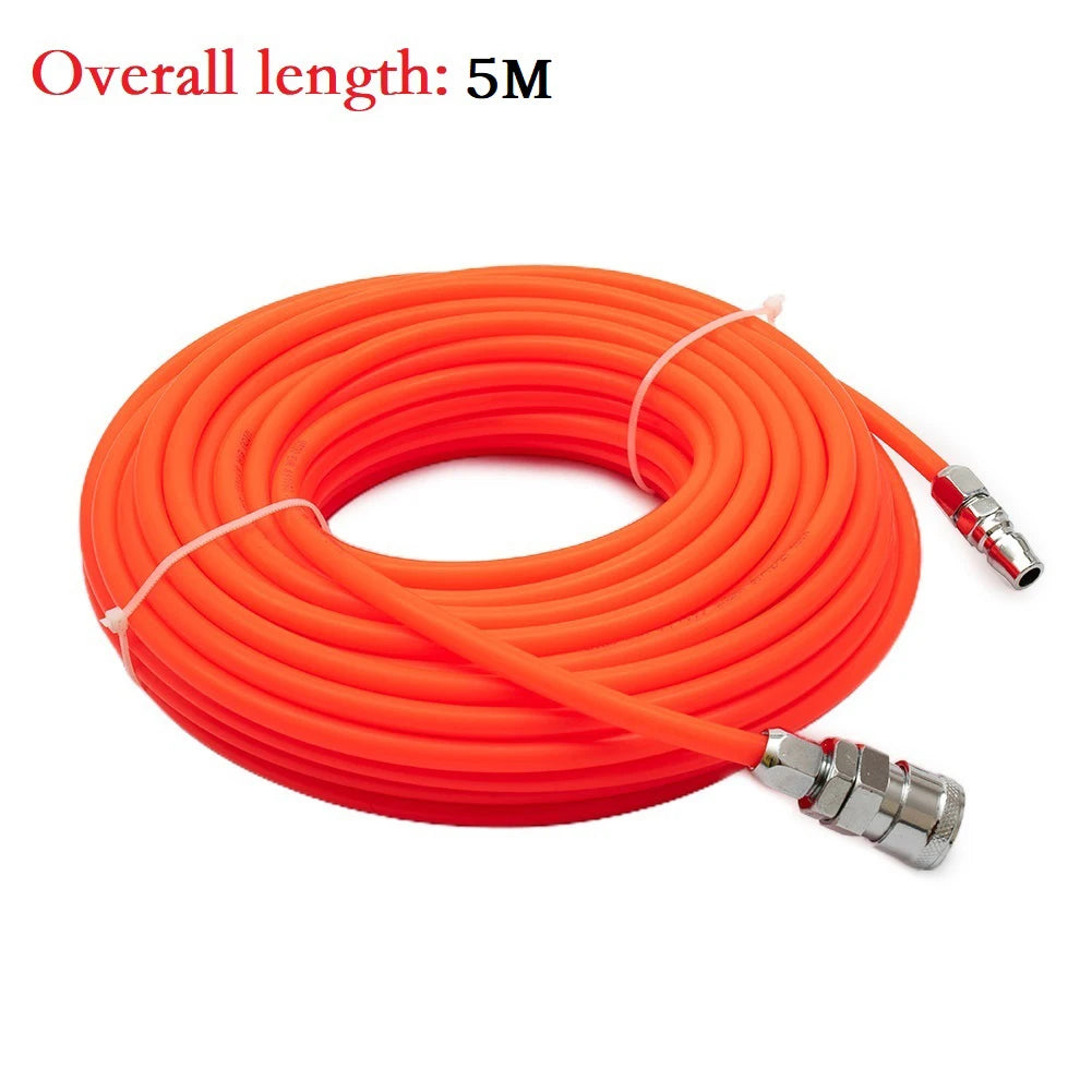 1PC 5/10/15/20/30M Pneumatic Straight Pipe Air Compressor Pump Hose 5x8mm Tube With Quick Connector Air Pipe Hose Hardware Tool