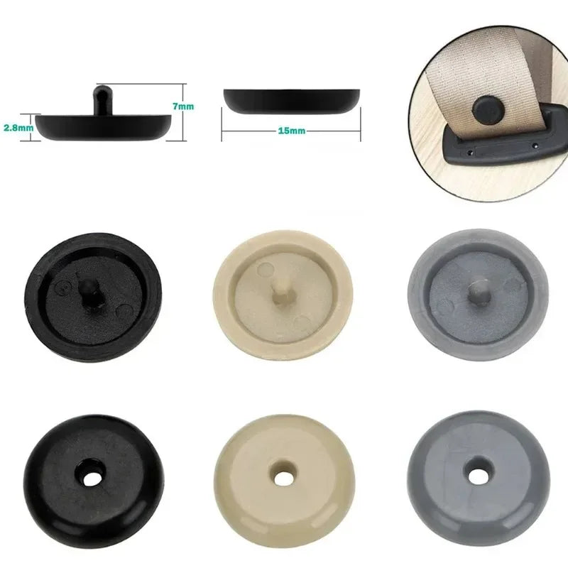 10 PCS Car Seatbelt Buckle Car Seat Belt Stop Button Clips Seatbelt Adjuster Fastener Retainer Rivet Stud Clips Wholesale