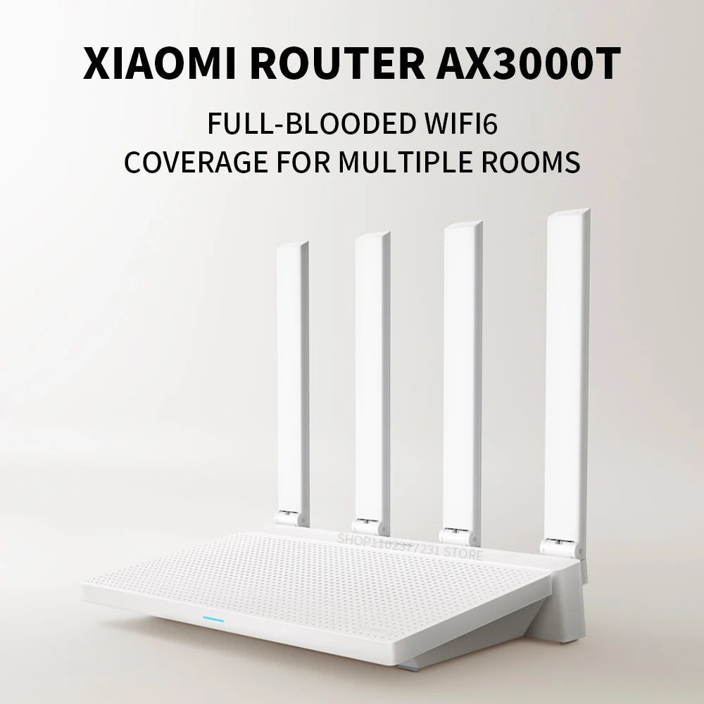 2024 NEW Original Xiaomi AX3000T Router 5GHz 160MHz Broadband 1.3GHz Processor High Speed NFC Connection For Home Office Games
