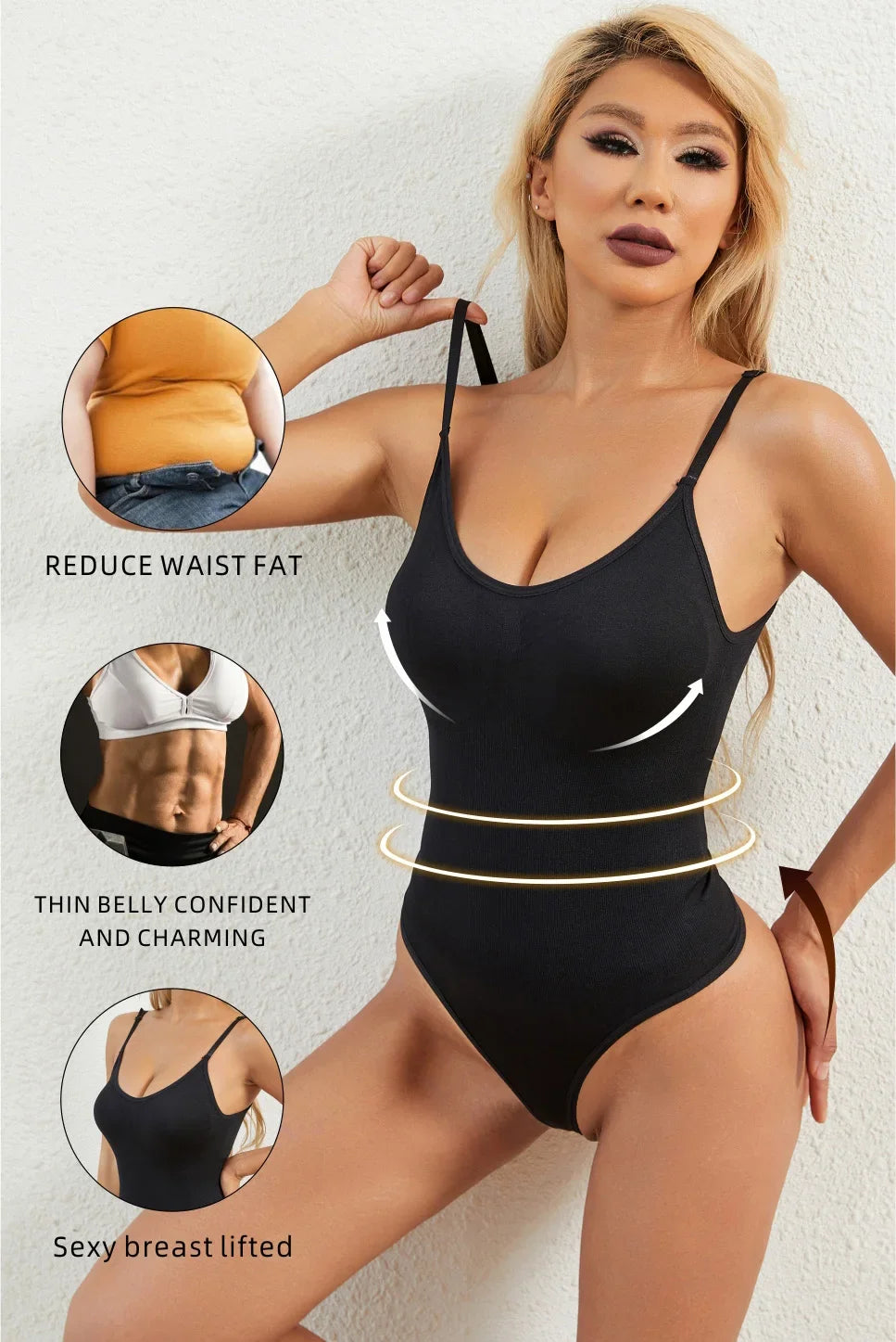 YBFDO Seamless Shapewear Bodysuit Women Tummy Control Full Body Shaper Fajas Waist Trainer Sexy Slimming Underwear Butt Lifter