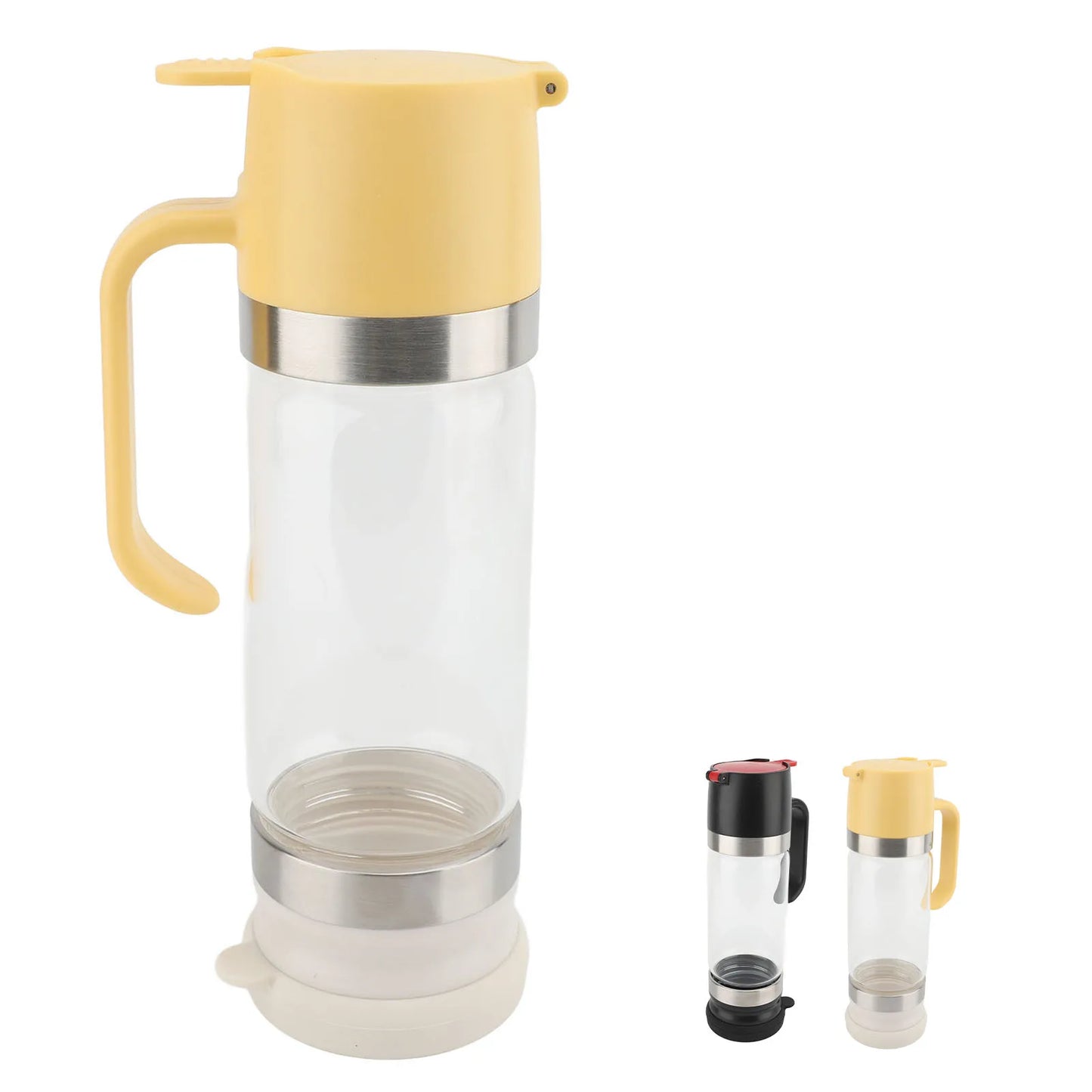 Honey Dispenser 350ml Clear Glass Syrup Dispenser with Handle Prevent Dripping Honey Container for Coffee Shops Restaurants Home