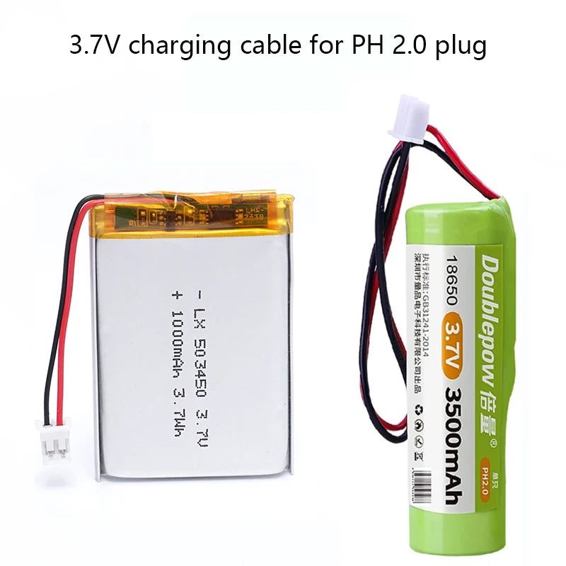 USB charging cable XH 2.54 plug/PH2.0 plug charger USB charger with indicator light with protection for 3.7V battery charger
