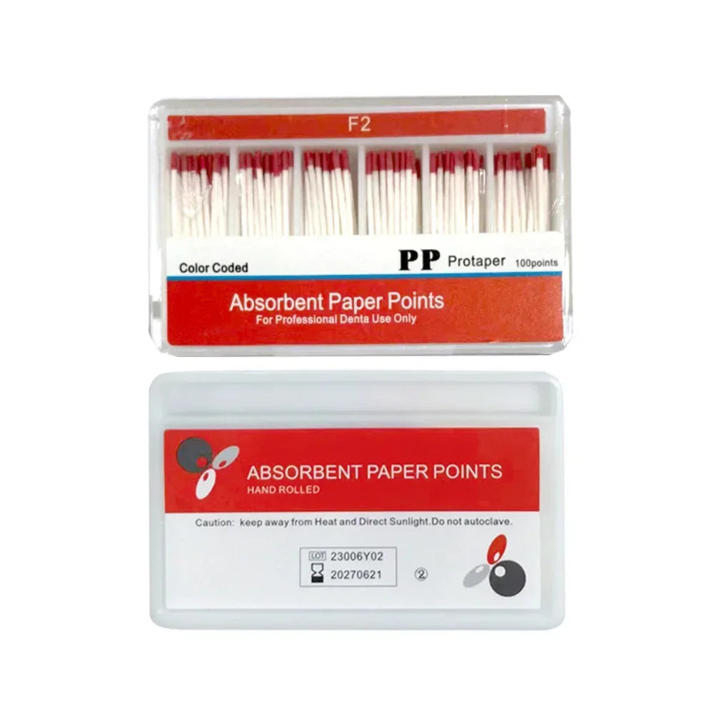 Dental Absorbent Paper Points Moisture Absorbing Paper Tips Taper 0.02 0.04 0.06 F1 F2 F3 Dental Clinics Consumables