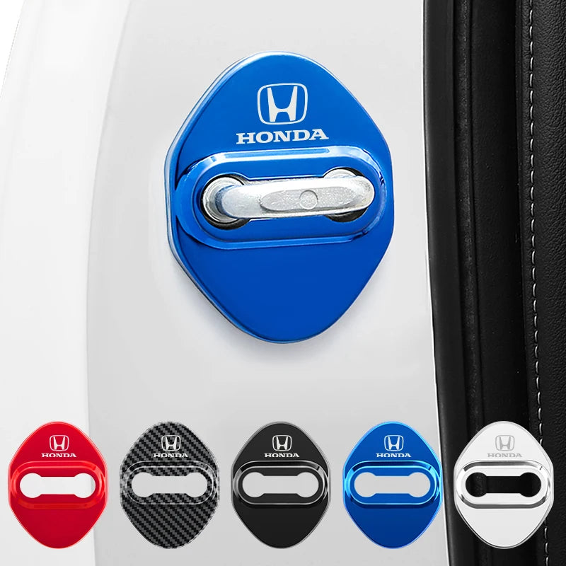 4Pcs Car Door Lock Cover Stainless Steel Protector Cap For Honda Odyssey Spirior CR-V Civic HR-V City Accord