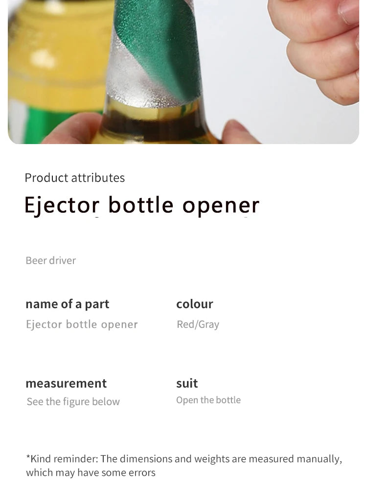 Bottle Opener Launch Spring Cap Portable Drink Bottle Opener Kitchen Party Supplies Bar Drinking Tools Kitchen Accessories