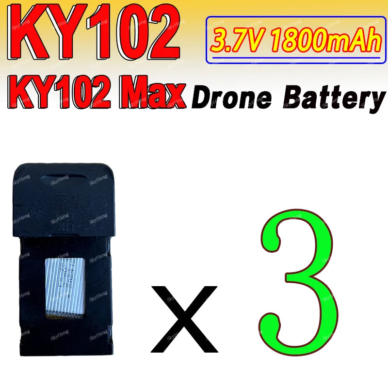 Original KY102 Drone Battery 3.7V 1800Mah Drone Original Spare Parts Flying 15 Mins KY102 Max Drone Battery