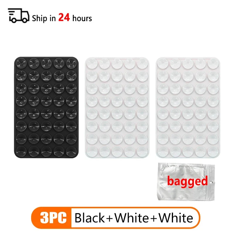 Double Sided Silicone Suction Cup Multicolor Strong Adhesive Stand For iPhone 11 12 13 14 15 16 Pro Max Detachable Phone Holder