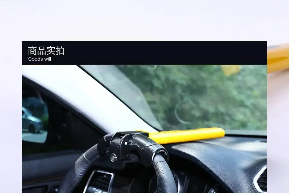 Universal Car Steering Wheel Lock Anti-theft Car Rotary Steering Wheel Lock Enhance Security for Car Van Heavy Duty