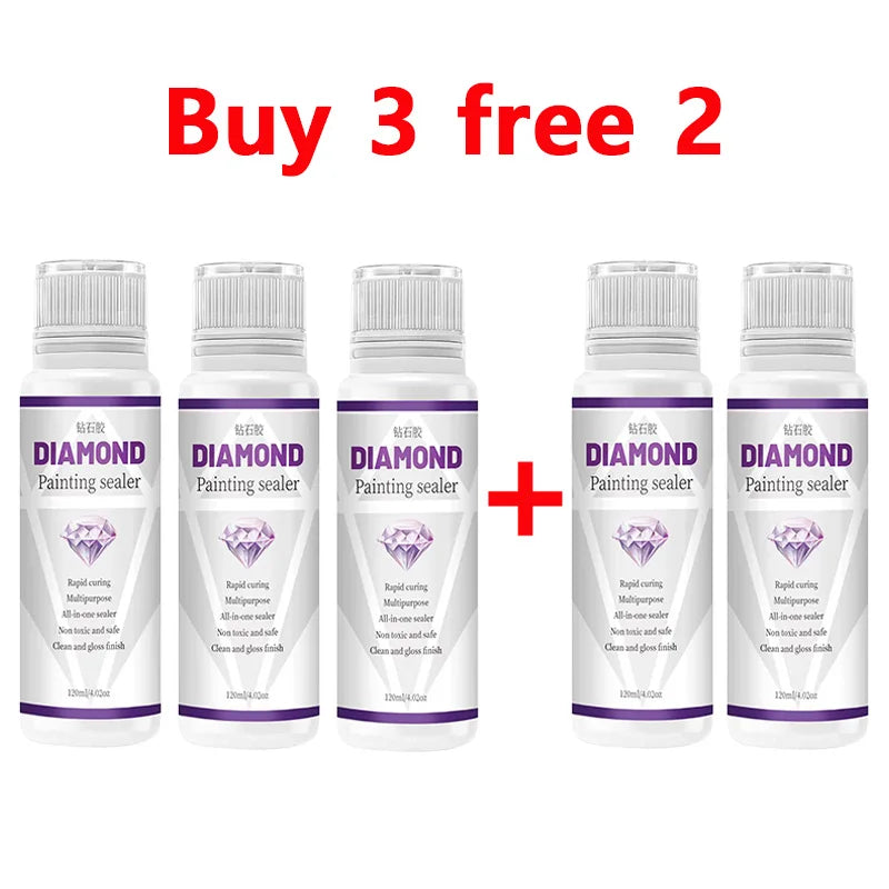 120ML Adhesives & Sealers Diamond Painting Sealer Puzzle Art Glue Permanent Hold & Shine Effect Sealer Diamond Painting Puzzle