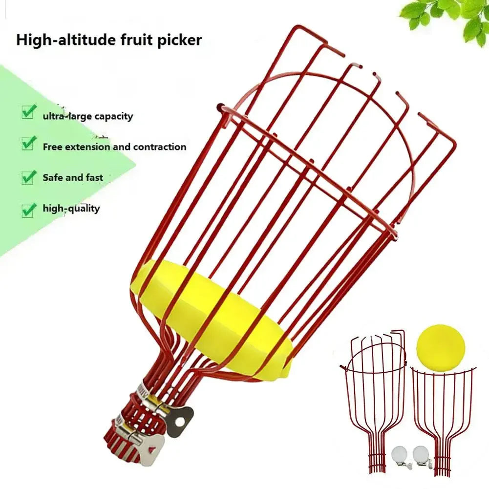 Long Handle Fruit Picker with Basket Adjustable Fruit Catcher for Apple Mango Pear Avocado Professional Orchard Tool I8P8
