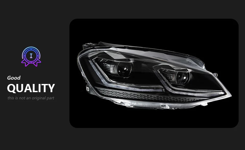 AKD Head Lamp for VW golf 7 MK7 LED 2013-2017 Headlight 7.5 GTI Headlights  DRL Turn Signal High Beam Angel Eye Projector Lens