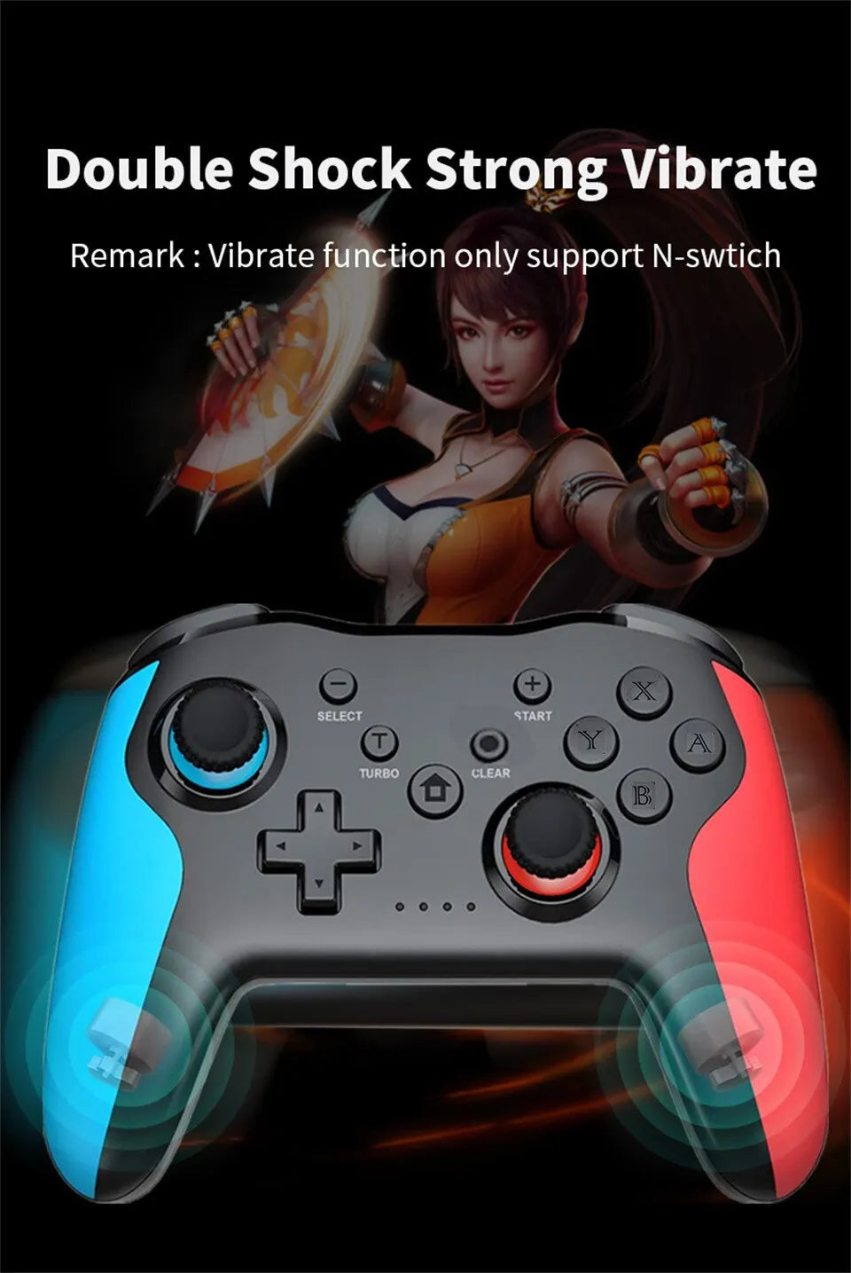 GAMINJA MG25Z Wireless Controller Bluetooth Gamepad For Nintendo Switch PS3 PC Joystick Dual Vibration Gamepad Lag Free