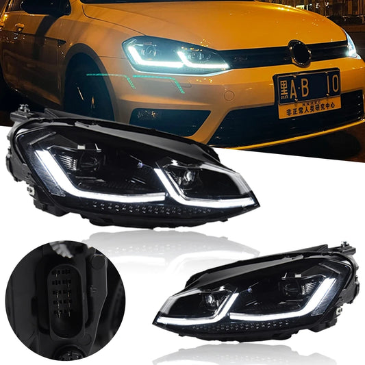 Headlights For VW Golf 7 MK7.5 Gti LED 2013-2020 Golf 7.5 Head Lamp Car Styling DRL Signal Projector Lens Auto Accessories Front