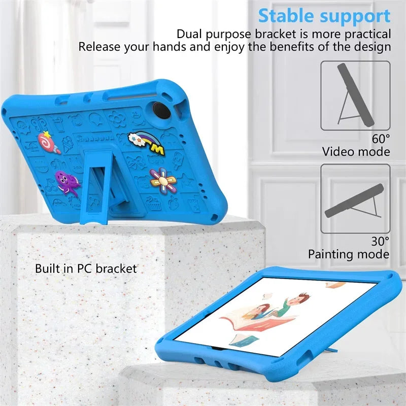 For Samsung Tab S5E S6 Lite 10.4" A7 A8 A9+ A11 Plus SM-X230 SM-X210 X130 T500 T510 Shockproof Stand Strap Tablet Case EVA Funda