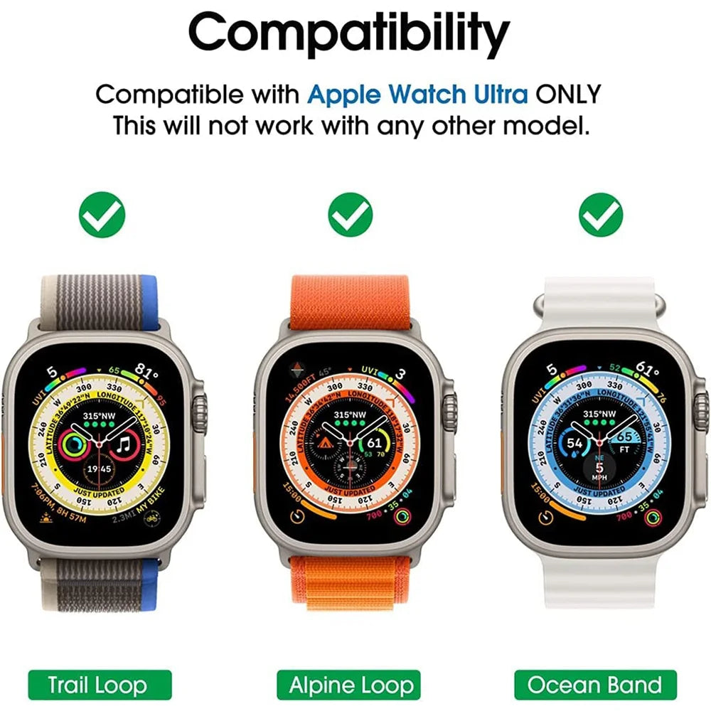 Tempered Glass for Apple Watch Ultra 49mm Screen Protector Anti-Scratch for Apple Watch Series Ultra 49mm Smartwatch