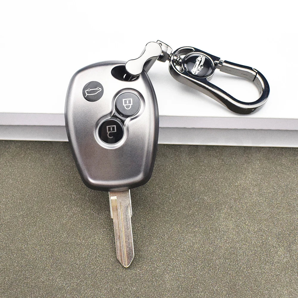Gun Grey TPU Remote Shell Fob for Renault Megane Modus Espace Kangoo Clio Logan Sandero Twingo Scenic Car Key Case Cover