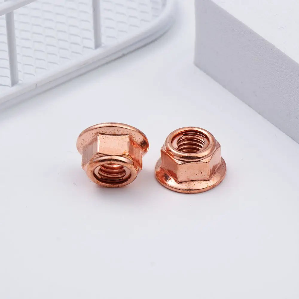 12Pcs M8 Copper Flashed Exhaust Manifold Nut 8mm Nuts High Temperature Nuts