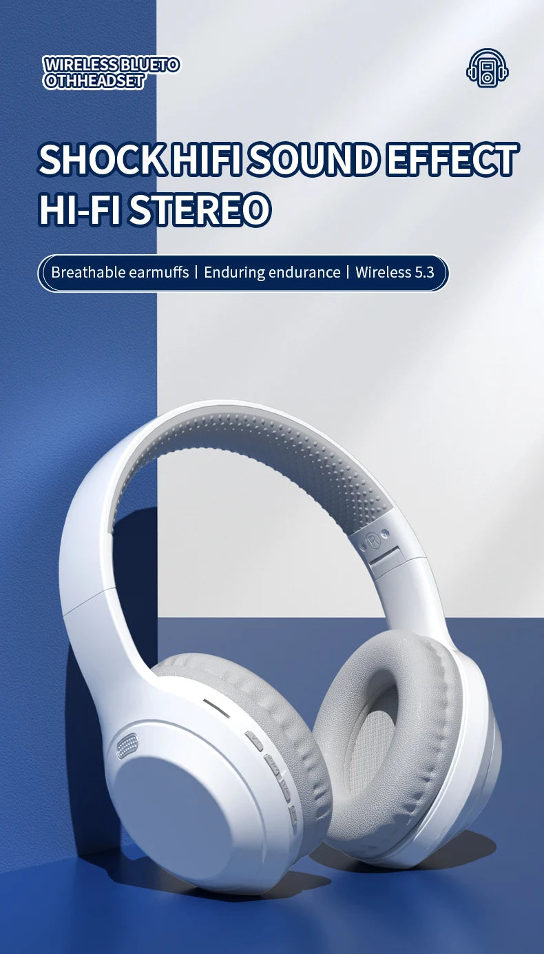 Xiaomi 5W Wireless Headphones Bluetooth5.3 Earphones Foldable Earbuds 40mm Driver Game Music Over Ear Stereo Headset With Mic