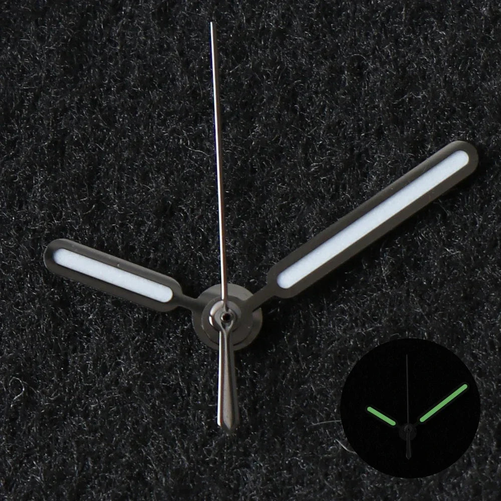 8.5*12.5*12.5mm NH35 Watch Hand for Seiko Nautilus NH35 NH36 Movement Watch Needle Hands Green Lume Silver Vintage Accessories