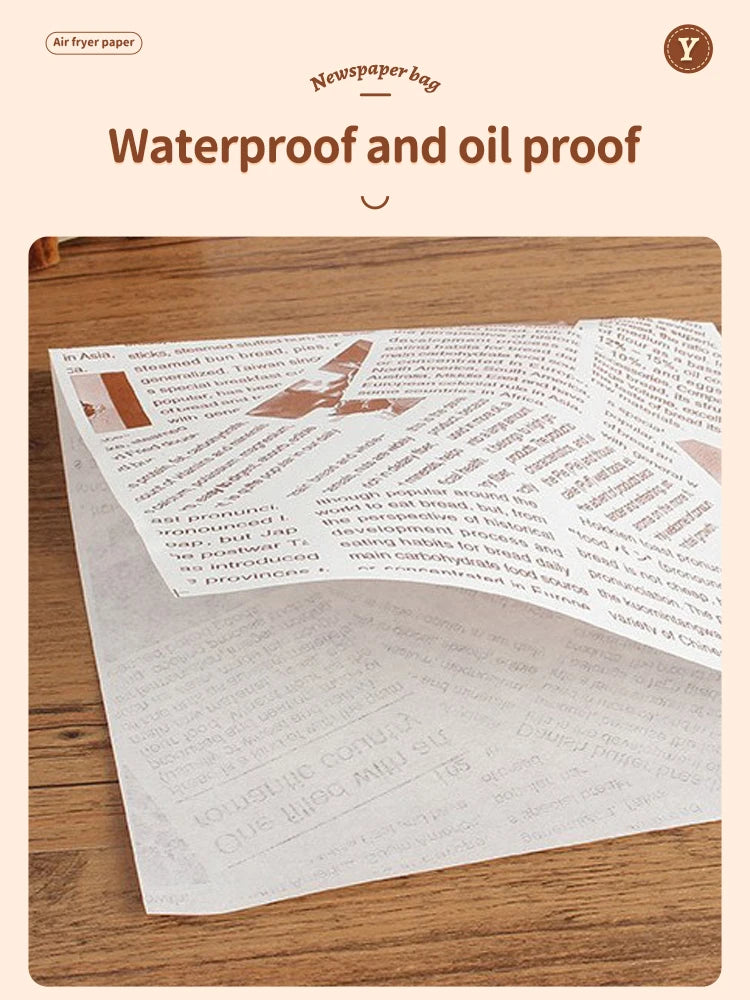 100pcs Hamburg Triangular Baking And Oil Proof Bags Donut Bakery Baking Food Packing Hand Wrapped Oilproof Kraft Bag