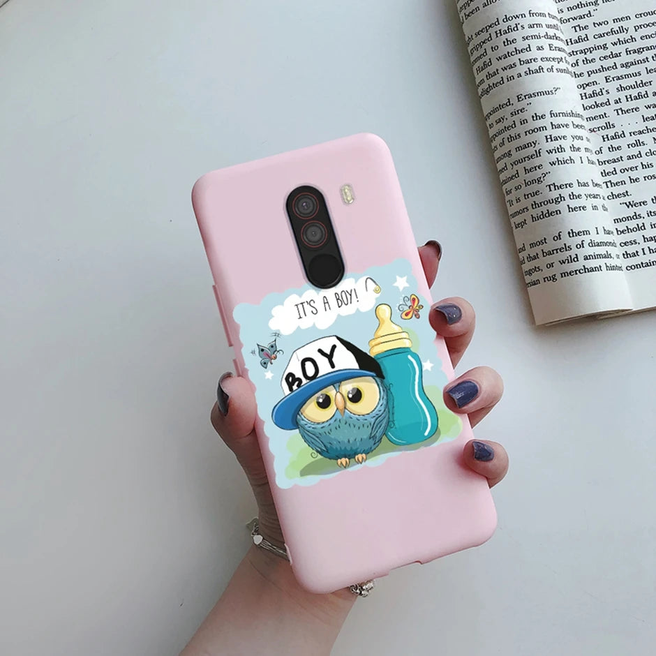 For xiaomi Pocophone F1 Case for xiaomi Poco F1 Case Silicone Soft TPU Phone Cases for PocoF1 Back Cover Heart Butterfly Bumper
