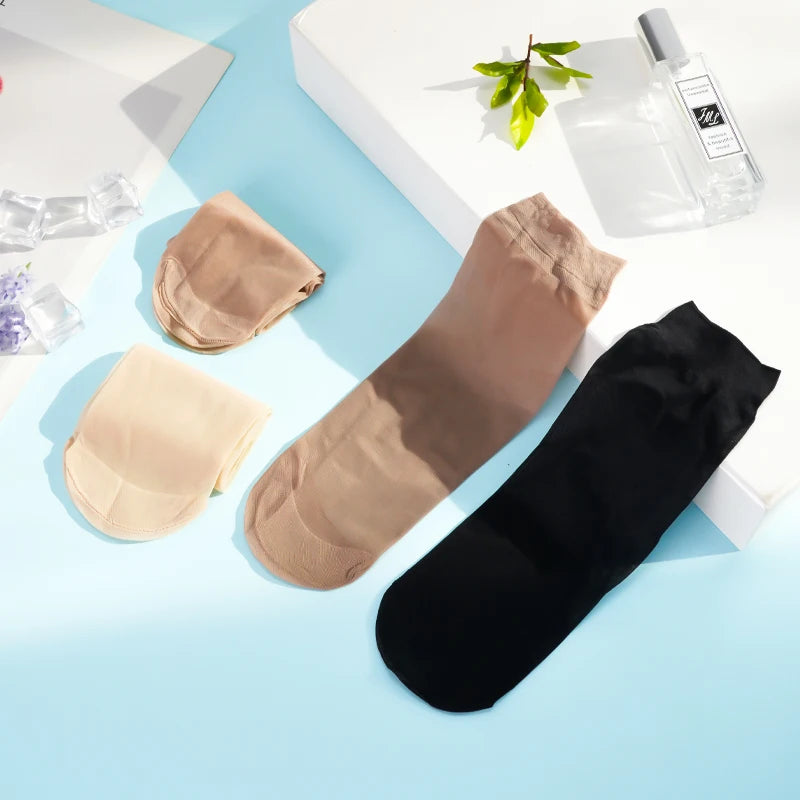 20 Pairs High Quality Women Velvet Socks Pack Female Summer Thin Silk Transparent Sexy Ankle Nylon Socks Set