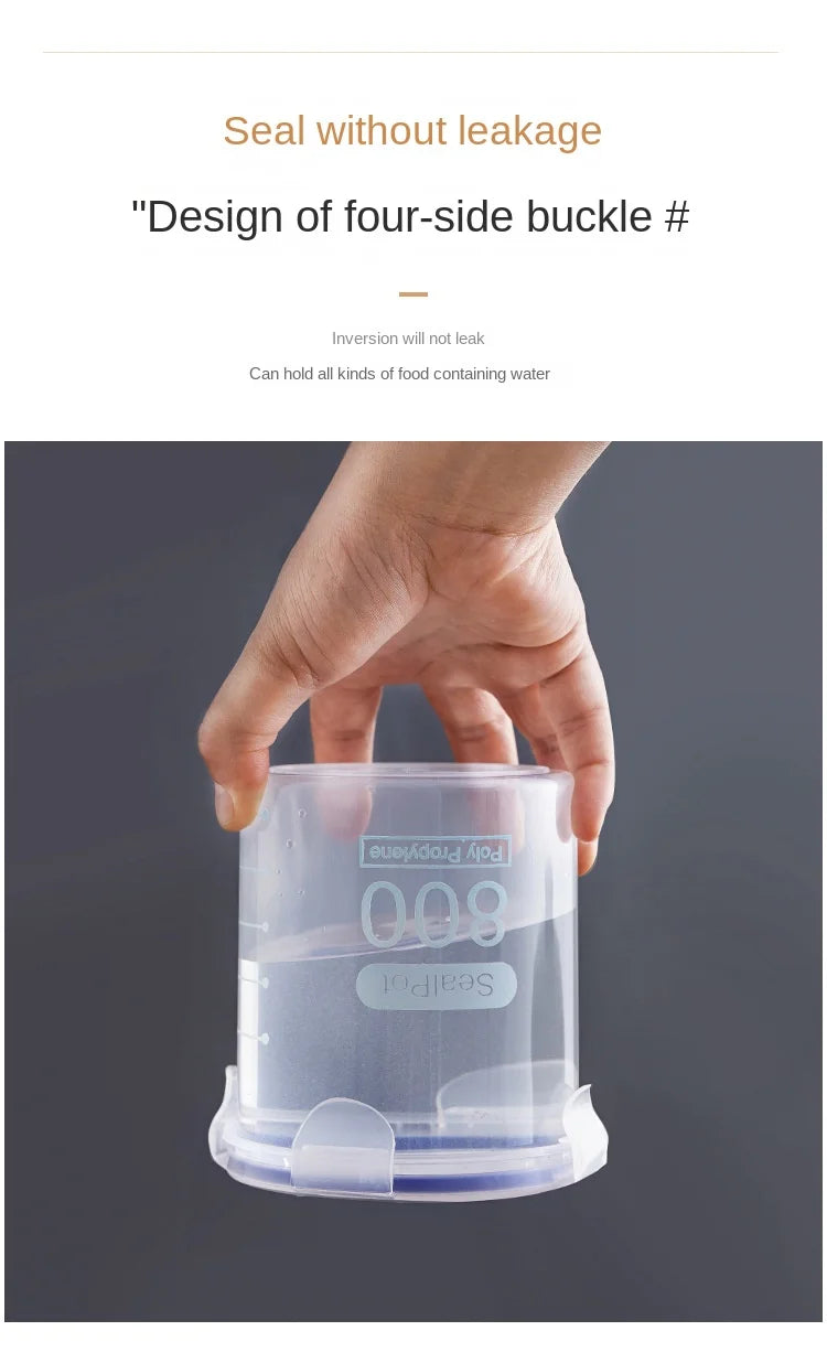 5Pcs Sealed Storage Box Transparent Kitchen Food Grain Organizer Storage Tank Plastic Large capacity Moisture-proof Sealed Jars